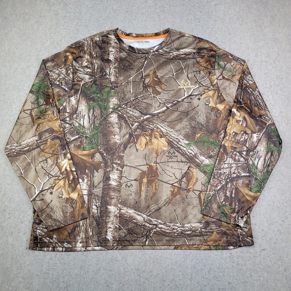 Realtree Camo Hunting Shirt Mens 2XL Long Sleeve Performance Crew Neck - Picture 1 of 7